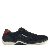 Półbuty męskie - Półbuty Rieker 07555-14 Czarny - miniaturka - grafika 1