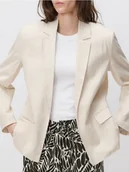 Marynarki i żakiety damskie - Reserved - Marynarka z dodatkiem lnu - beżowy - miniaturka - grafika 1