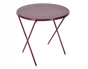 Stolik ogrodowy okrągły składany turystyczny bordo 65 cm - Stoły ogrodowe - miniaturka - grafika 1