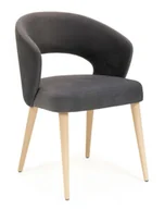 Krzesła - Czarne krzesło kubełkowe - Zoni 3X - miniaturka - grafika 1