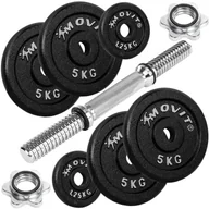 Hantle i ciężarki - Jednoręczna hantla żeliwna MOVIT - 25 kg - miniaturka - grafika 1