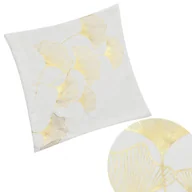 Poszewki na poduszki - Poszewka dekoracyjna na poduszkę 40x40 cm ozdoba wzorzysta złote liście - miniaturka - grafika 1