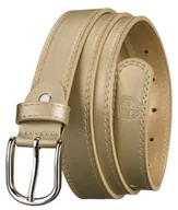 Paski - Beżowy pasek damski do spodni 115 PETERSON klasyczna klamra modny elegancki - miniaturka - grafika 1