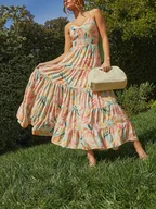 Sukienki - LA Angels Sukienka w kolorze miętowo-jasnoróżowym - miniaturka - grafika 1