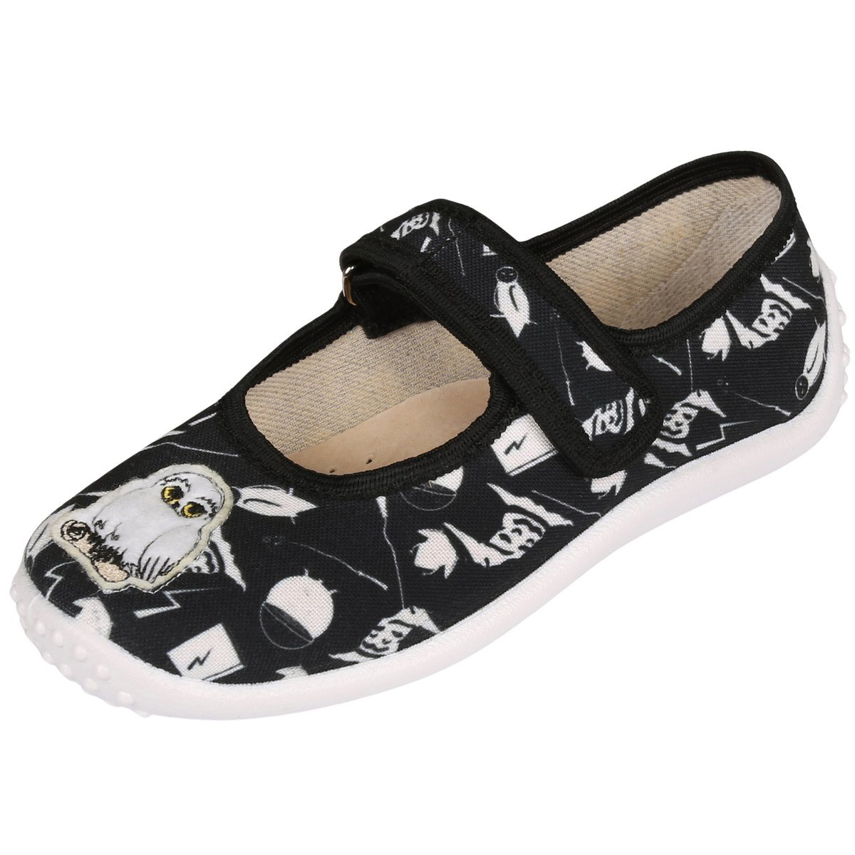 Czarne Trampki/Kapcie Dziewczęce Hedwiga, Kapcie Dziecięce Na Rzep Julia Sowa Zetpol 25 Eu