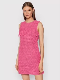 Sukienki - Pinko Sukienka dzianinowa Melrose AI 21-22 BLK01 1G16HV 8580 Różowy Regular Fit - grafika 1