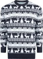 Swetry damskie - Brzydki świąteczny sweter damski i męski Świąteczny sweter "Modern Blue & White" Rozmiar S - miniaturka - grafika 1