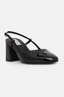Czółenka - Steve Madden czółenka Zeina kolor czarny na słupku z odkrytą piętą SM11003126 - miniaturka - grafika 1