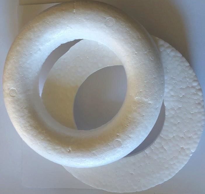 Skrzynkazdrewna Koło z styropianu 20cm półpłaskie 2szt