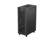 Szafy rack - Szafa instalacyjna rack lanberg 19" 32u 600x1000 czarna drzwi perforowane lcd (flat pack) FF01-6032-23BL - miniaturka - grafika 1
