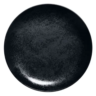 PORCELANA RAK KARBON Talerz płaski okrągły - Coupe 24 cm czarny - Talerze - miniaturka - grafika 1