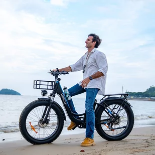 'Ridstar MN26 Electric Bike, 750W Motor 26*4.0'' Fat Tire, 48V 20Ah Battery, 58km/h Max Speed, Shimano 7-speed, Mechanical Disc B' - Rowery - miniaturka - grafika 18
