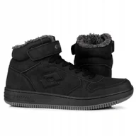 Buty sportowe męskie - Buty męskie, zimowe, sportowe Lotto Paliot Fur Black/dk.grey Ocieplane - miniaturka - grafika 1
