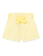 Spodenki damskie - United Colors of Benetton Szorty dziewczęce, Żółty i biały wzór w kratkę 906, 24 miesi?cy - miniaturka - grafika 1