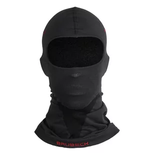 Brubeck - Kominiarka termoaktywna Merino Wool - Czarna - KM10370 - Bielizna sportowa męska - miniaturka - grafika 2