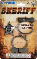 Zabawki militarne - Metalowe kajdanki kowbojskie z odznaką - miniaturka - grafika 1