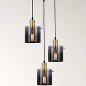 Lampy sufitowe - Rabalux LAMPA wisząca DONATI 5223 szklana OPRAWA zwis kaskada przydymiony złoty 5223 - miniaturka - grafika 1