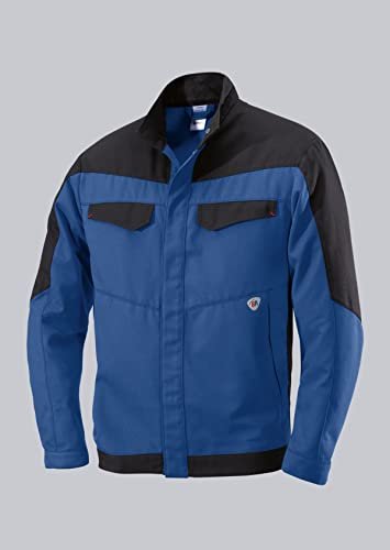 BP 2402-820-1332-56/58 l kurtka robocza, stójka, ukryty pasek na zatrzask, 320,00 g/m², królewska niebieska/czarna, 56/58 l