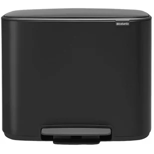 Brabantia Kosz na śmieci kuchenny 36l Bo Pedal Bin 1 komora czarny mat 12 14 63 - Kosze na śmieci - miniaturka - grafika 1