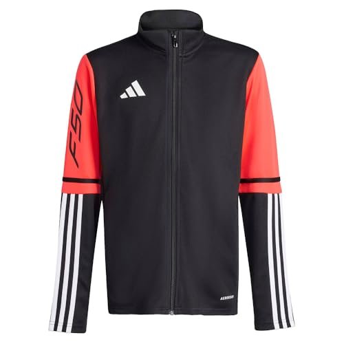 adidas uniseks-kind F50 TRAINING JACKET KIDS, black/lucid red/white, 9-10 Years