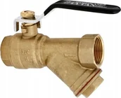 Zawory i kraniki - Tytan H-ZAWÓR KULOWY WODNY 1/2" TYTAN Z FILTREM SKOŚNYM // ZKWF-15-WW-R-H-TYTAN - miniaturka - grafika 1