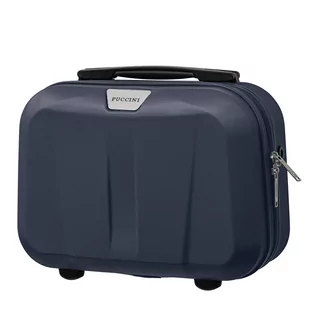 Kufer twardy PUCCINI PARIS ABSQM03 7A Granatowy - Kosmetyczki, organizery i kuferki - miniaturka - grafika 1