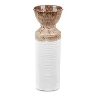 Wazony i flakony - Wazon z glinki ceramicznej ERINA 13X13X35 beżowy - miniaturka - grafika 1