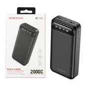 Powerbanki - Borofone Power Bank 20000Mah Bj14A Freeway - 2Xusb - Czarny - miniaturka - grafika 1
