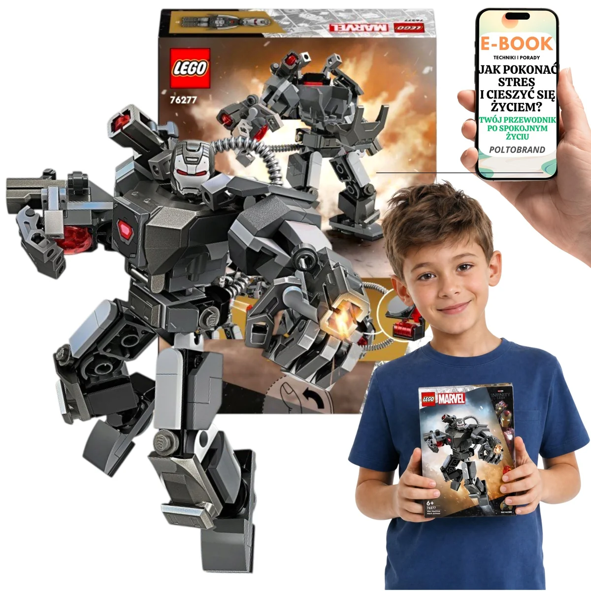 LEGO SUPER HEROES Mechaniczna zbroja War Machine LEGO Dla Syna Wnuka 76277 154 el. Na Dzień Dziecka Urodziny