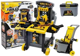 Import LEANToys Stolik majsterkowicza Warsztat 3w1 Wózek 4829 - Mały majsterkowicz - miniaturka - grafika 1