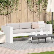 Sofy ogrodowe - vidaXL vidaXL Sofa ogrodowa 3-osobowa Biała Drewno Średnia Trwała - miniaturka - grafika 1
