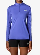 Bluzy sportowe damskie - Bluza damska The North Face Flex 1/4 Zip Tee Slim - indigo plum - miniaturka - grafika 1