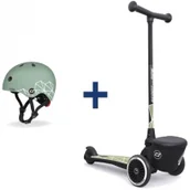 Hulajnogi - Zestaw Hulajnoga trójkołowa balansowa z zamykanym schowkiem 2+ + Kask XXS-S dla dzieci 1-5 lat Green Lines Scootandride - miniaturka - grafika 1