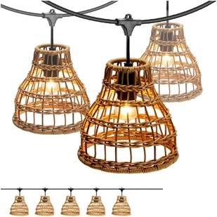 ZESTAW CRETE Girlanda ogrodowa 5m + kabel 5m + 5x klosz R1 + żarówki - Lampy ogrodowe - miniaturka - grafika 1