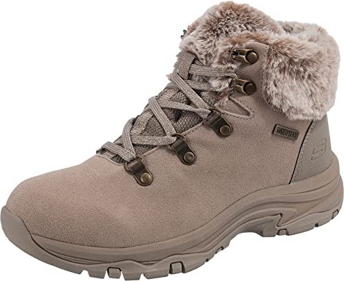 Skechers Trego botki damskie, taupe zamsz nylon - 38 EU
