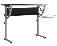 Biurka - Elior Czarno szare biurko z regulowanym blatem wysokie H5-H74 - miniaturka - grafika 1