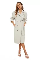 Kurtki damskie - Trendyol Beżowy Archbreaker Detailed Water Driving Long Trench Coat Wodoodporna Kobiety, Beżowy, 34 - miniaturka - grafika 1