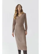 Sukienki - TATUUM Sukienka "Jasmine" w kolorze szarobrązowym - miniaturka - grafika 1