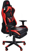 Fotele gamingowe - Czarno-czerwony fotel gamera z podnóżkiem Z6-Z78 - miniaturka - grafika 1