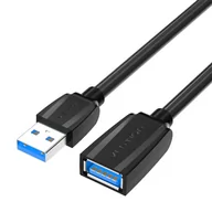 Kable komputerowe i do monitorów - Przedłużacz USB 3.0 męski USB do żeński USB, Vention 3m (czarny) - miniaturka - grafika 1