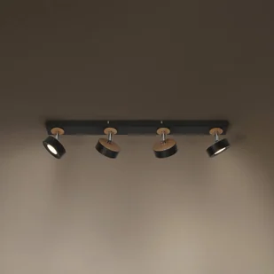 OSRAM Reflektor sufitowy LED PLUTO, czarny, 4 punkty świetlne, 3000 K PLUTO, czarny, salon / jadalnia, metal - Lampy sufitowe - miniaturka - grafika 1