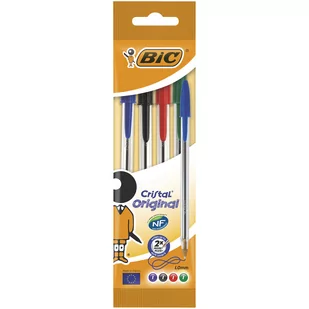 BiC Długopis Cristal Original mix kolorów 4 sztuki - Długopisy - miniaturka - grafika 2