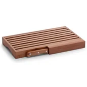 Deski do krojenia - Zeller Deska do krojenia pieczywa 100% bambusowa + nóż w komplecie 2w1 ZELLER 4003368252254 - miniaturka - grafika 1