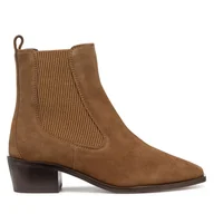 Botki damskie - Botki Geox D Texica D46MYA 022NH C6372 Brązowy - miniaturka - grafika 1