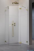 Kabiny prysznicowe - Radaway Essenza Pro Brushed Gold Ptj kabina pięciokątna 80x80 prawa szczotkowane złoto 10100000-99-01R/10100100-01-01 - miniaturka - grafika 1