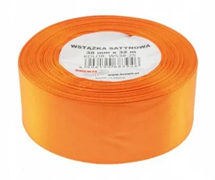 Brewis Wstążka dekoracyjna satynowa 38mm/32m pomarańczowa 25 - Pasmanteria - miniaturka - grafika 1