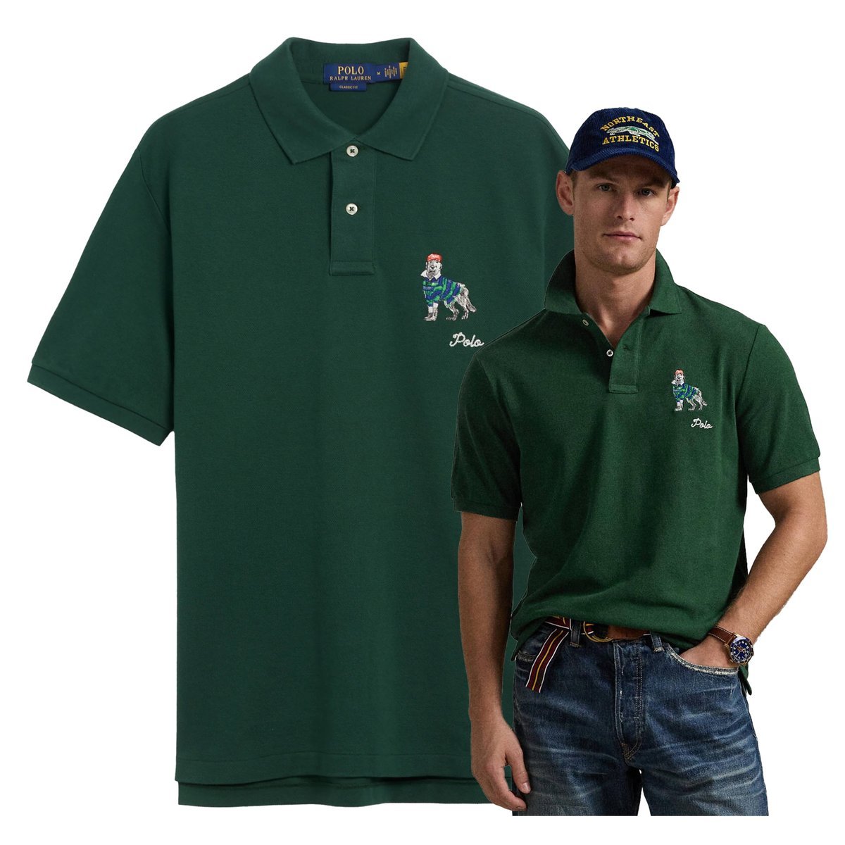 Ralph lauren zielona Polówka Męska Koszulka Polo Bawełna PREMIUM r.S