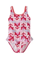 Stroje kąpielowe dla dziewczynek - Reima jednoczęściowy strój kąpielowy niemowlęcy Korfu kolor czerwony - miniaturka - grafika 1