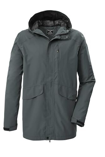 killtec Męska kurtka funkcyjna/kurtka outdoorowa z kapturem KOS 58 MN JCKT, ciemnozielona, M, 44064-000