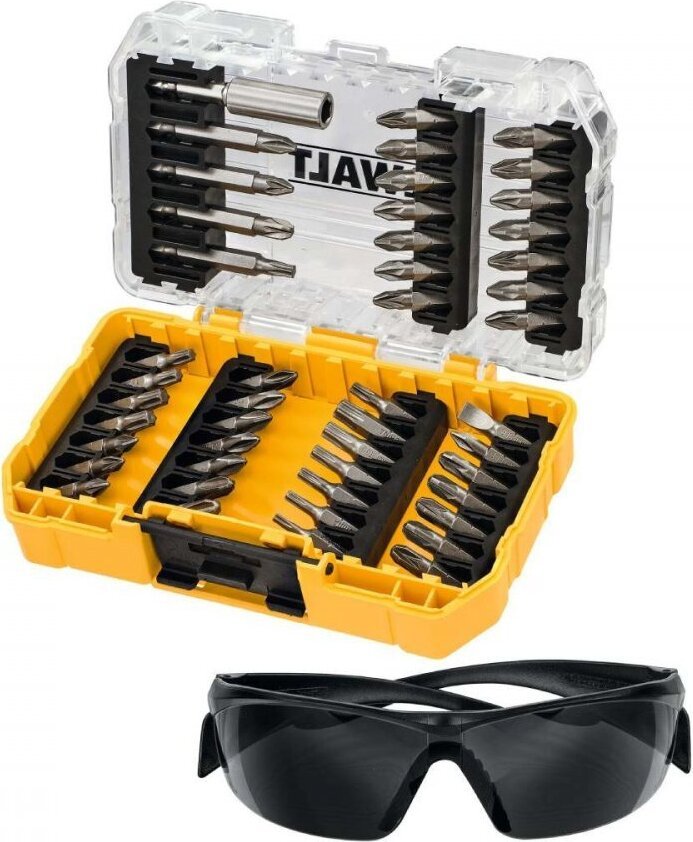 DeWalt DT70703-QZ 47-częściowy zestaw bitów + okulary przeciwsłoneczne